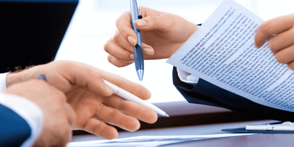 meeting with documents