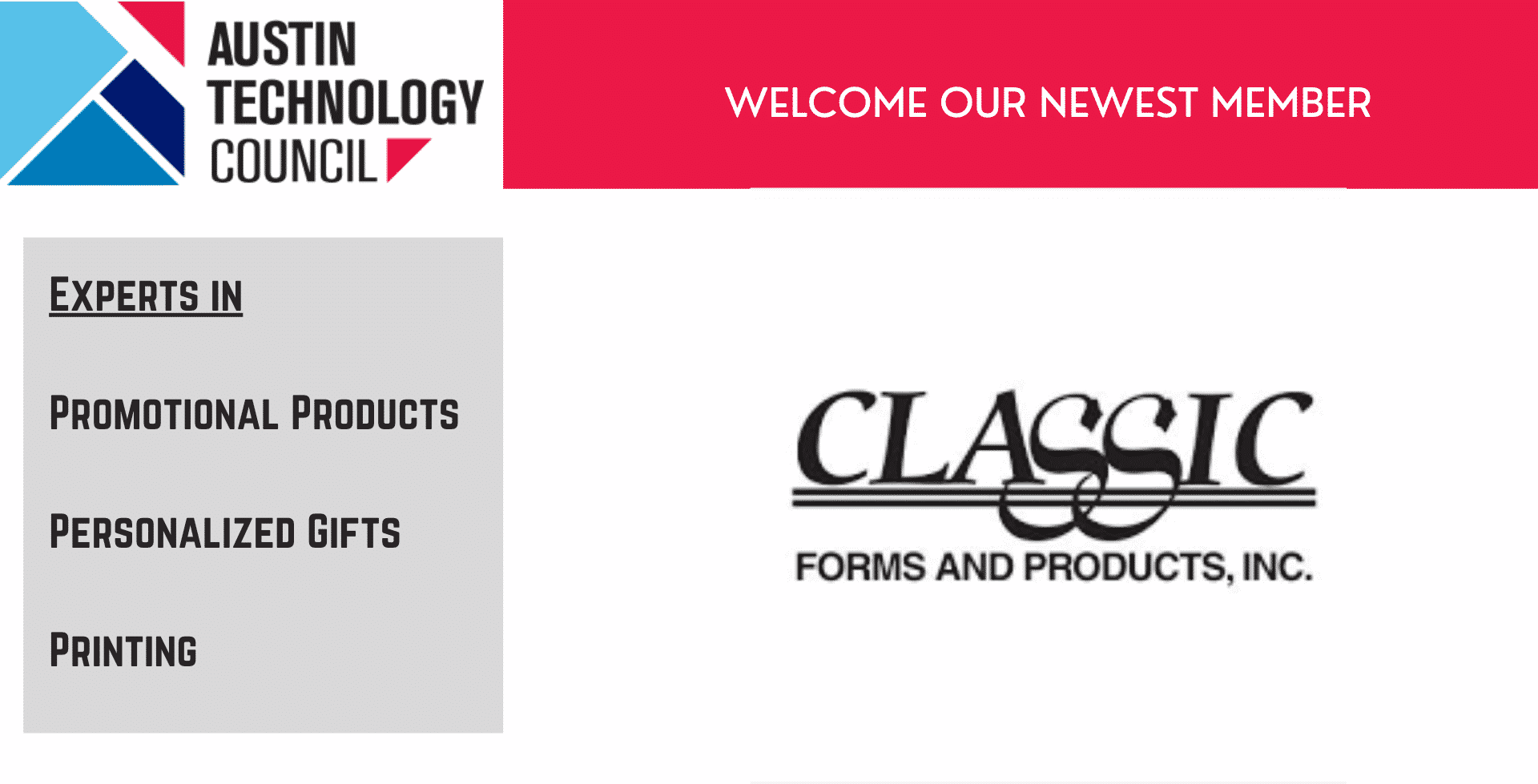 New Member Spotlight: Classic Forms and Products