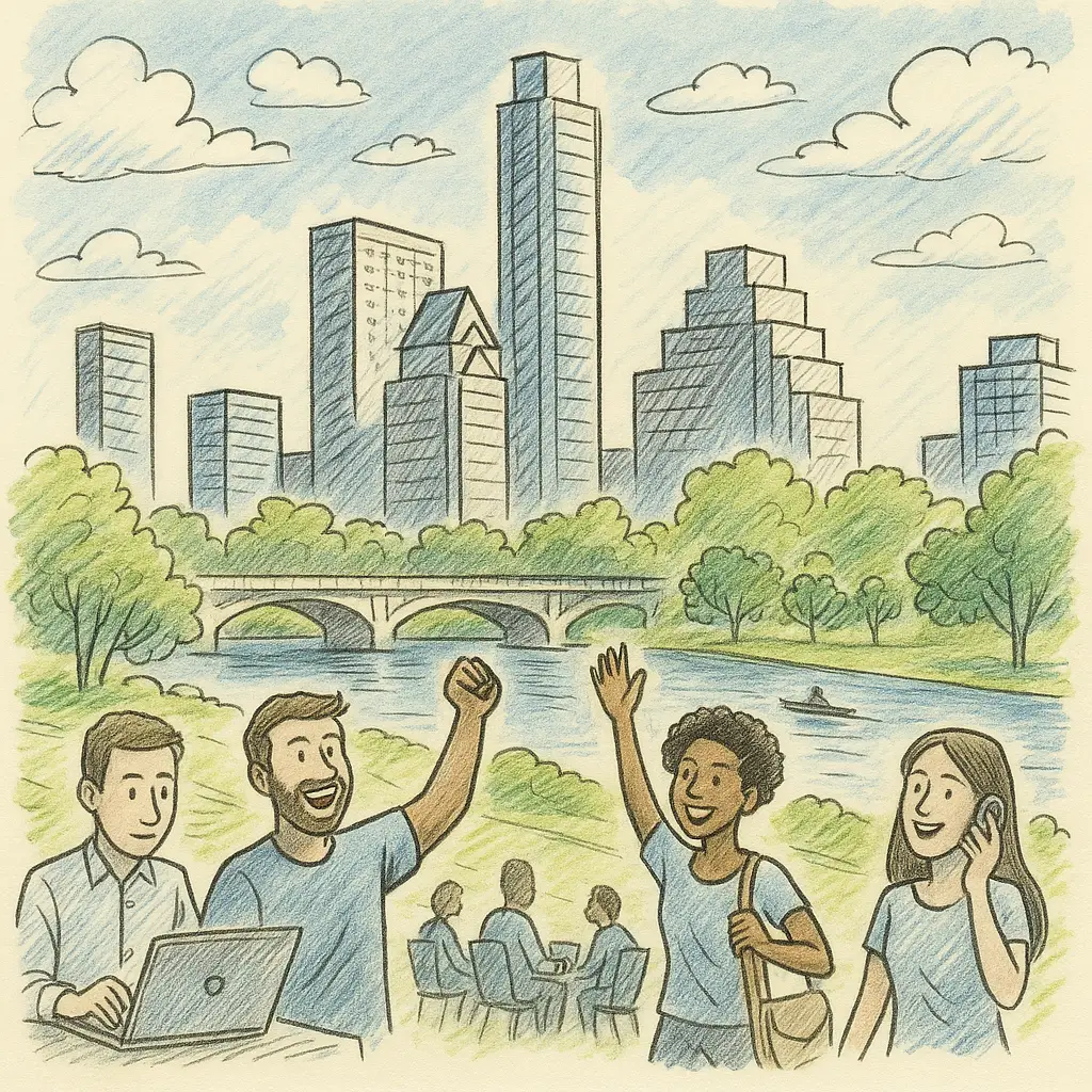 Is Austin still a great tech city? YES> (image generated by ChatGPT)